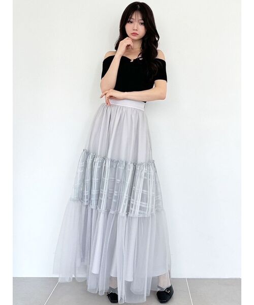 RESEXXY（リゼクシー）の「チュールボリュームスカート（スカート・レディース・レッド/ブラック/グレー・FREE）」の18枚目の写真