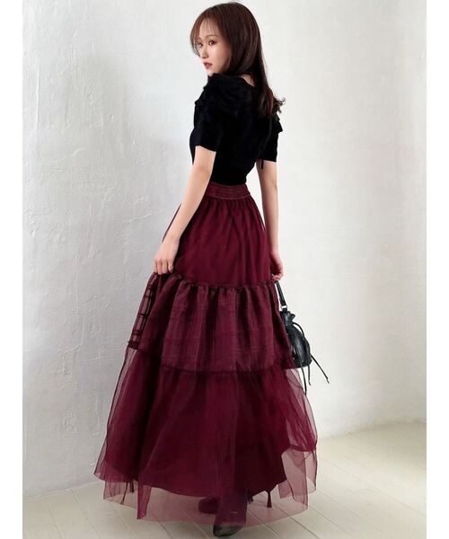 RESEXXY（リゼクシー）の「チュールボリュームスカート（スカート・レディース・レッド/ブラック/グレー・FREE）」の22枚目の写真