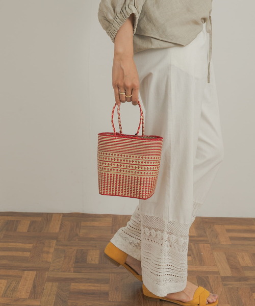 【URBAN RESEARCH】かごバッグ　ハンドバッグ　白　クリーニング済み ソフトハンドルカゴバッグ（トートバッグ）｜URBAN RESEARCH
