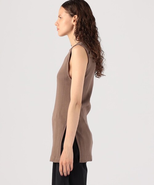 セール】コットンランダムリブ ノースリーブプルオーバー（タンク