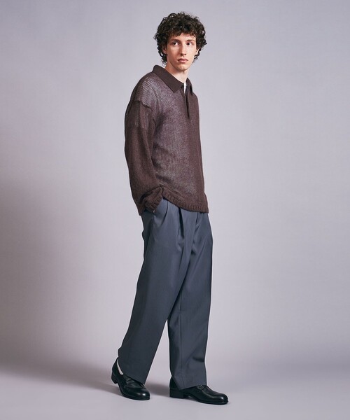 MONKEY TIME(モンキータイム)の「シアー モヘヤ ミックス ポロシャツ(ポロシャツ・メンズ・ワインレッド/ブラック・S/L/M)」の10枚目の写真