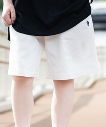 【3】〔U.S.POLOASSN.〕ワンポイントロゴ 刺繍 TCツイル イージーショーツ