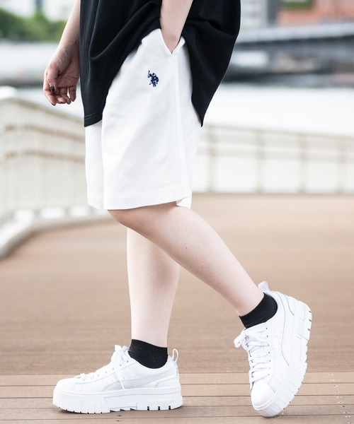 U.S. POLO ASSN.（ユーエスポロアッスン）の「【3】〔U.S.POLOASSN.〕ワンポイントロゴ 刺繍 TCツイル イージーショーツ（チノパンツ・メンズ・ベージュ/ホワイト/チャコールグレー/ブラック/ネイビー・MEDIUM/X-LARGE/LARGE）」の7枚目の写真