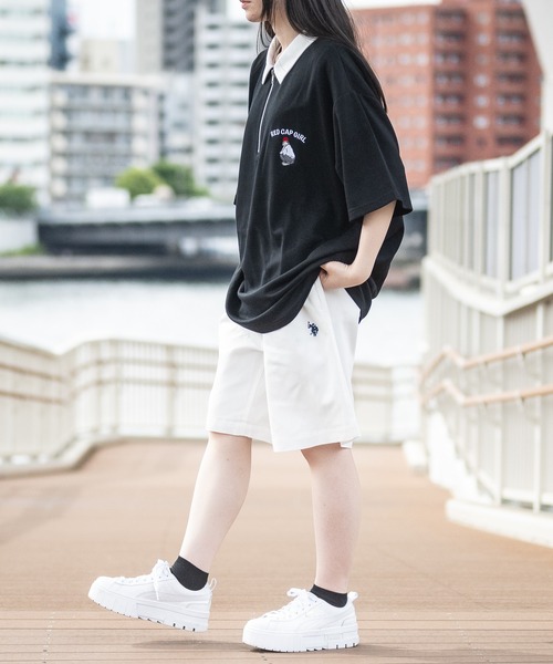 U.S. POLO ASSN.（ユーエスポロアッスン）の「【3】〔U.S.POLOASSN.〕ワンポイントロゴ 刺繍 TCツイル イージーショーツ（チノパンツ・メンズ・ベージュ/ホワイト/チャコールグレー/ブラック/ネイビー・MEDIUM/X-LARGE/LARGE）」の11枚目の写真