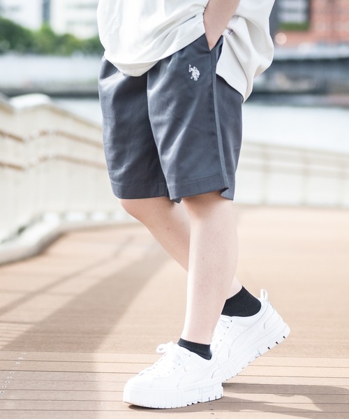 U.S. POLO ASSN.（ユーエスポロアッスン）の「【3】〔U.S.POLOASSN.〕ワンポイントロゴ 刺繍 TCツイル イージーショーツ（チノパンツ・メンズ・ベージュ/ホワイト/チャコールグレー/ブラック/ネイビー・MEDIUM/X-LARGE/LARGE）」の21枚目の写真