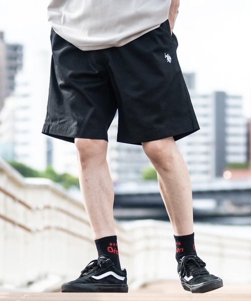 U.S. POLO ASSN.（ユーエスポロアッスン）の「【3】〔U.S.POLOASSN.〕ワンポイントロゴ 刺繍 TCツイル イージーショーツ（チノパンツ・メンズ・ベージュ/ホワイト/チャコールグレー/ブラック/ネイビー・MEDIUM/X-LARGE/LARGE）」の13枚目の写真