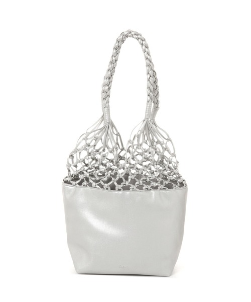 LAKOLE(ラコレ)の「PUメッシュコンビトートバッグ / 128372(トートバッグ・レディース・ライトグリーン/その他1/ブラック・FREE)」の5枚目の写真