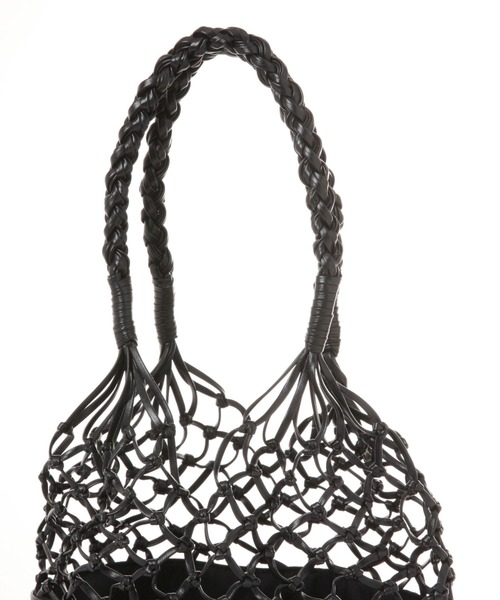 LAKOLE(ラコレ)の「PUメッシュコンビトートバッグ / 128372(トートバッグ・レディース・ライトグリーン/その他1/ブラック・FREE)」の9枚目の写真