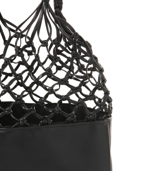 LAKOLE(ラコレ)の「PUメッシュコンビトートバッグ / 128372(トートバッグ・レディース・ライトグリーン/その他1/ブラック・FREE)」の10枚目の写真