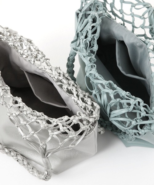 LAKOLE(ラコレ)の「PUメッシュコンビトートバッグ / 128372(トートバッグ・レディース・ライトグリーン/その他1/ブラック・FREE)」の15枚目の写真