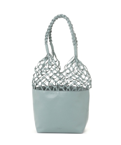 LAKOLE(ラコレ)の「PUメッシュコンビトートバッグ / 128372(トートバッグ・レディース・ライトグリーン/その他1/ブラック・FREE)」の18枚目の写真