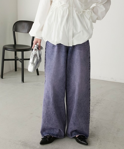 BONLECILL(ボンルシール)の「ルーズシルエットヴィンテージカラーデニムバギーパンツ(デニムパンツ・レディース・ピンク系/イエロー系/ブラウン系・L/M/S)」の12枚目の写真