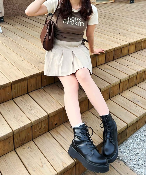 frunco(フランコ)の「クロップドラグランTシャツ(Tシャツ/カットソー・レディース・グリーン/グレー・FREE)」の6枚目の写真