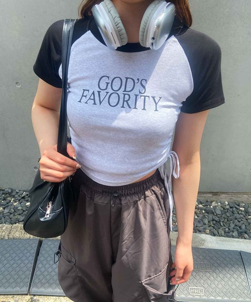 frunco(フランコ)の「クロップドラグランTシャツ(Tシャツ/カットソー・レディース・グリーン/グレー・FREE)」の17枚目の写真