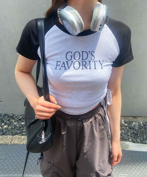 frunco(フランコ)の「クロップドラグランTシャツ(Tシャツ/カットソー・レディース・グリーン/グレー・FREE)」の19枚目の写真