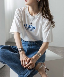 LE REVE立体ロゴ刺繍Tシャツ
