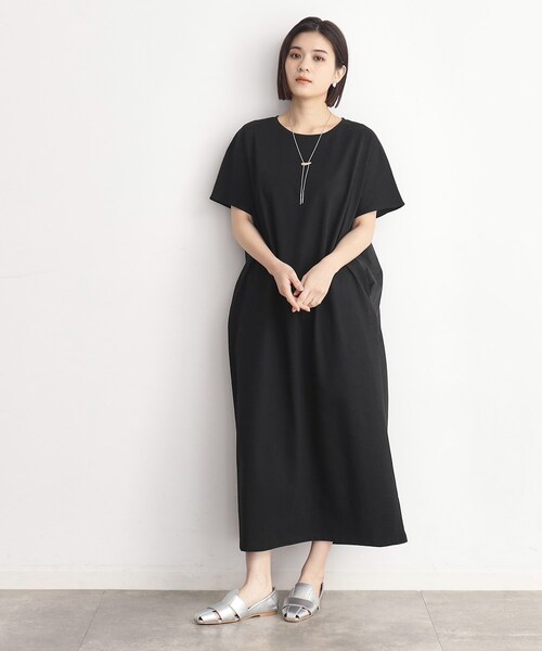 THE SHOP TK （ザ ショップ ティーケー ）の「◆バックギャザー切り替えワンピース【洗える】（ワンピース・レディース・ナチュラル/ブルー/ブラック・12/13）」の15枚目の写真