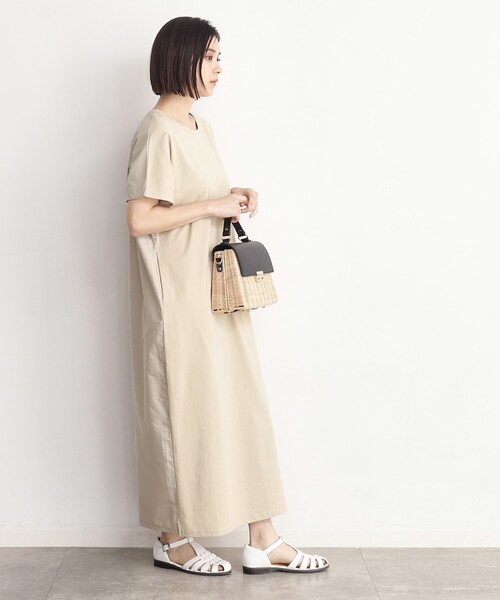 THE SHOP TK （ザ ショップ ティーケー ）の「◆バックギャザー切り替えワンピース【洗える】（ワンピース・レディース・ナチュラル/ブルー/ブラック・12/13）」の5枚目の写真