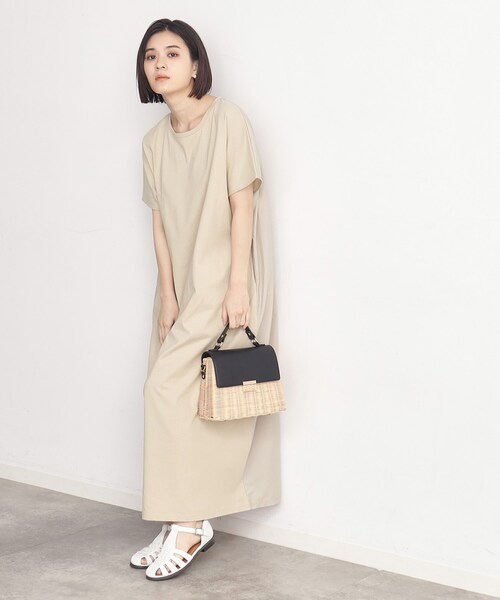 THE SHOP TK （ザ ショップ ティーケー ）の「◆バックギャザー切り替えワンピース【洗える】（ワンピース・レディース・ナチュラル/ブルー/ブラック・12/13）」の16枚目の写真