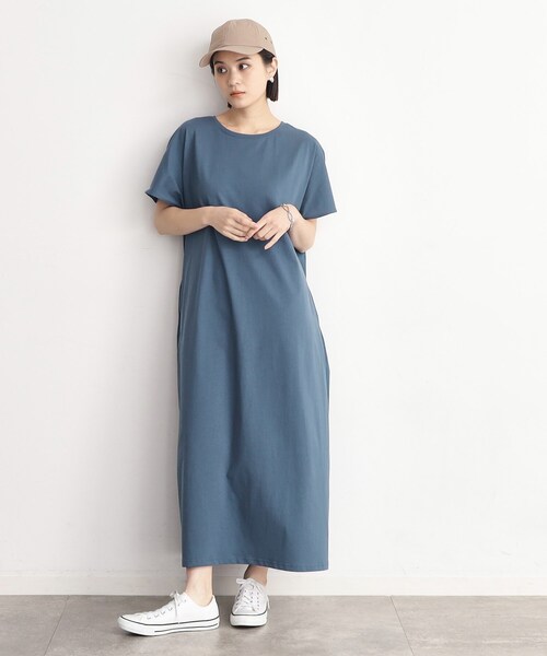 THE SHOP TK （ザ ショップ ティーケー ）の「◆バックギャザー切り替えワンピース【洗える】（ワンピース・レディース・ナチュラル/ブルー/ブラック・12/13）」の10枚目の写真