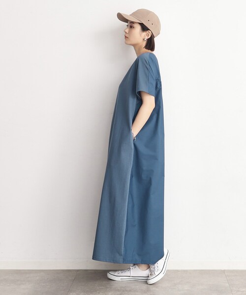 THE SHOP TK （ザ ショップ ティーケー ）の「◆バックギャザー切り替えワンピース【洗える】（ワンピース・レディース・ナチュラル/ブルー/ブラック・12/13）」の20枚目の写真