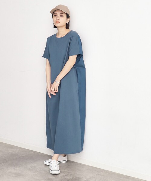 THE SHOP TK （ザ ショップ ティーケー ）の「◆バックギャザー切り替えワンピース【洗える】（ワンピース・レディース・ナチュラル/ブルー/ブラック・12/13）」の21枚目の写真