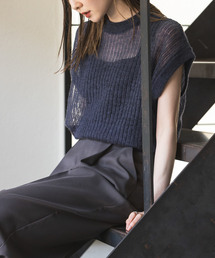 Noble | キッドモヘアミックスレーシー柄ベスト(ベスト)