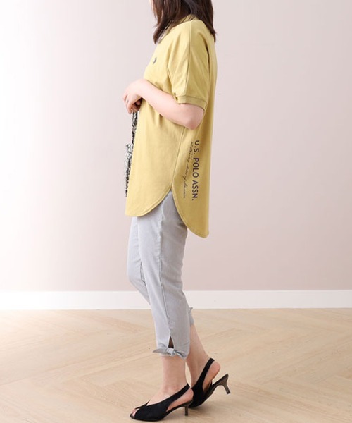 BELLUNA PLUS(ベルーナ)の「美脚ストレッチ裾リボンクロップド53丈(その他パンツ・レディース・ストライプ/ライトグレー/ライトブルーグレー/ブラック/グレイッシュベージュ/オフホワイト/セージグリーン・SMALL/MEDIUM/LARGE/X-LARGE)」の9枚目の写真