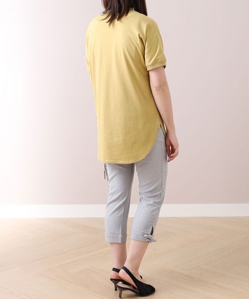 BELLUNA PLUS(ベルーナ)の「美脚ストレッチ裾リボンクロップド53丈(その他パンツ・レディース・ストライプ/ライトグレー/ライトブルーグレー/ブラック/グレイッシュベージュ/オフホワイト/セージグリーン・SMALL/MEDIUM/LARGE/X-LARGE)」の10枚目の写真