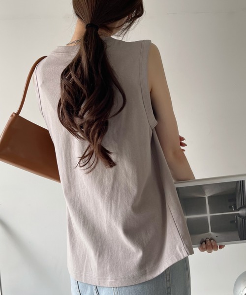 Eclat one(エクラワン)の「【Eclat one】オーガンジー リボン デザイン カットソー(Tシャツ/カットソー・レディース・グレイッシュベージュ/オフホワイト/ブラック・FREE)」の17枚目の写真