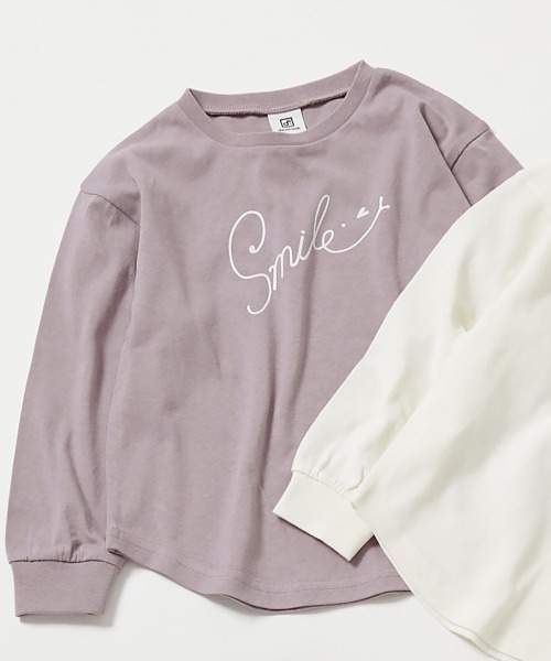 devirock（デビロック）の「綿100％ デビラボ ガールズ プリント 長袖Tシャツ（Tシャツ/カットソー・キッズ・パープル系その他6/パープル系その他5/ブラック系その他3/ホワイト系その他2/パープル系その他3/ブラック系その他/パープル系その他4/ホワイト系その他/パープル系その他2/パープル系その他/グレー系その他/ブラック系その他2・100cm/90cm/160cm/150cm/140cm/130cm/120cm/110cm）」の9枚目の写真