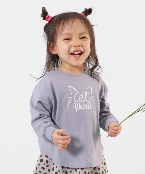 devirock（デビロック）の「綿100％ デビラボ ガールズ プリント 長袖Tシャツ（Tシャツ/カットソー・キッズ・パープル系その他6/パープル系その他5/ブラック系その他3/ホワイト系その他2/パープル系その他3/ブラック系その他/パープル系その他4/ホワイト系その他/パープル系その他2/パープル系その他/グレー系その他/ブラック系その他2・100cm/90cm/160cm/150cm/140cm/130cm/120cm/110cm）」の10枚目の写真