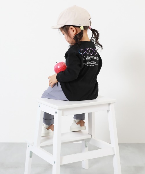 devirock（デビロック）の「綿100％ デビラボ ガールズ プリント 長袖Tシャツ（Tシャツ/カットソー・キッズ・パープル系その他6/パープル系その他5/ブラック系その他3/ホワイト系その他2/パープル系その他3/ブラック系その他/パープル系その他4/ホワイト系その他/パープル系その他2/パープル系その他/グレー系その他/ブラック系その他2・100cm/90cm/160cm/150cm/140cm/130cm/120cm/110cm）」の17枚目の写真