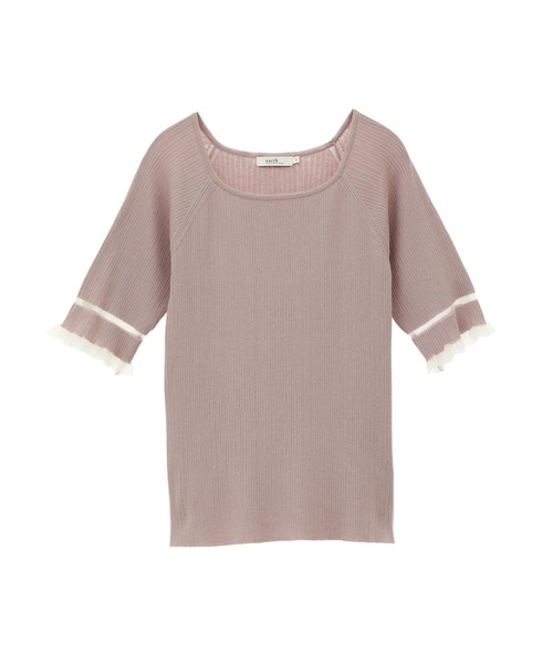 ニット セーター シアーフリルニットプルオーバー レディース le.coeur blanc｜シアーフリルニットプルオーバー | Rakuten