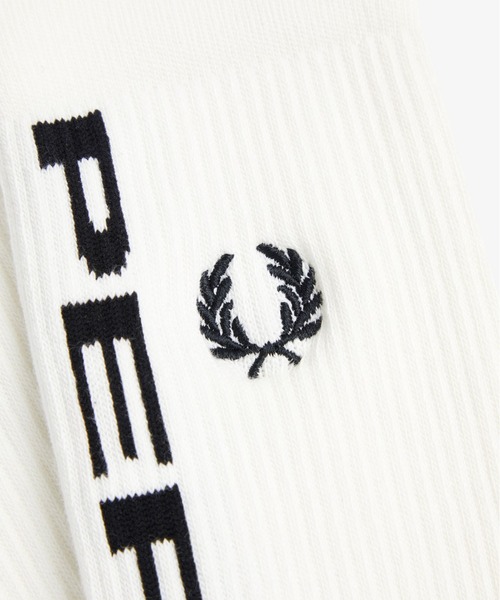 FRED PERRY(フレッドペリー)の「Fred Perry Jacquard Socks(ソックス/靴下・メンズ・ホワイト/ブラック・4-6/6-8)」の3枚目の写真