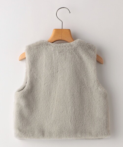SHIPS（シップス）の「SHIPS KIDS:85～95cm / フェイクファー×リバティ ベスト（ベスト・キッズ・グレー系/ベージュ系・X-SMALL）」の7枚目の写真