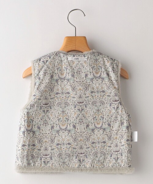 SHIPS KIDS:85〜95cm / フェイクファー×リバティ ベスト セール】SHIPS KIDS:85～95cm / フェイクファー×リバティ ベスト