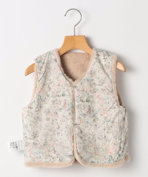 SHIPS KIDS:85〜95cm / フェイクファー×リバティ ベスト セール】SHIPS KIDS:85～95cm / フェイクファー×リバティ ベスト