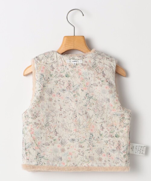 SHIPS（シップス）の「SHIPS KIDS:85～95cm / フェイクファー×リバティ ベスト（ベスト・キッズ・グレー系/ベージュ系・X-SMALL）」の3枚目の写真