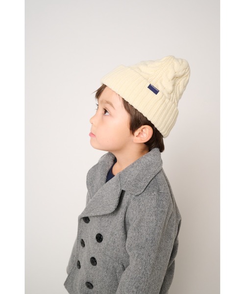 Moujonjon(ムージョンジョン)の「アラン編みニットキャップ(ニットキャップ/ビーニー・キッズ・ネイビー/レッド/オフホワイト・49/53/56)」の19枚目の写真