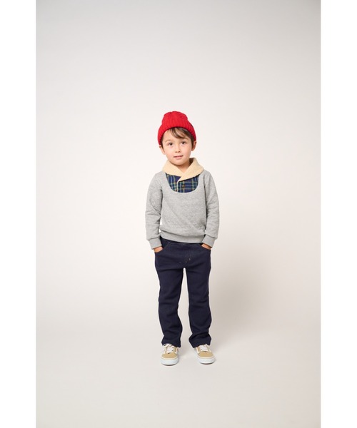 Moujonjon(ムージョンジョン)の「アラン編みニットキャップ(ニットキャップ/ビーニー・キッズ・ネイビー/レッド/オフホワイト・49/53/56)」の13枚目の写真