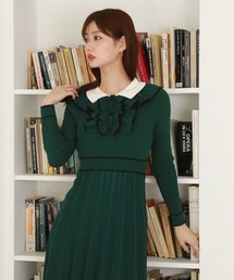 ポロニットフリルワンピース