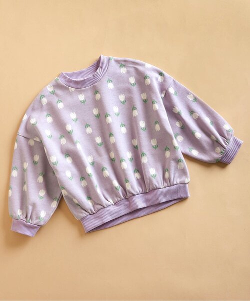 BREEZE（ブリーズ）の「POP総柄トレーナー（スウェット・キッズ・グリーン/レッド/オレンジ/ラベンダー/サックスブルー/ブラック/オフホワイト・140/130/120/110/100/90/80）」の5枚目の写真