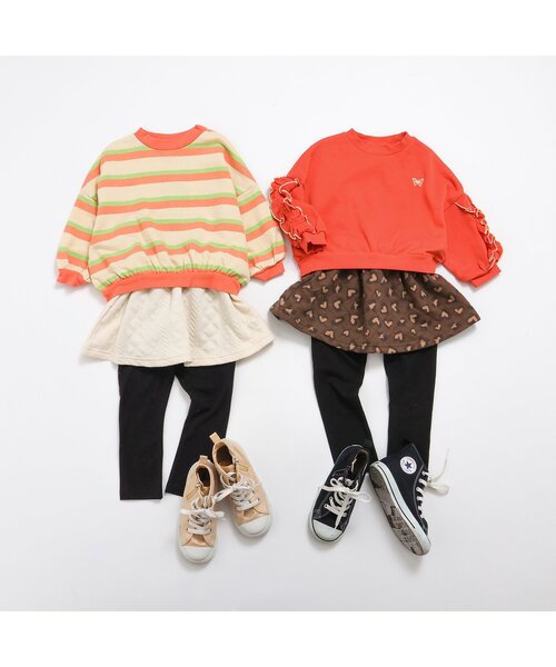 BREEZE（ブリーズ）の「POP総柄トレーナー（スウェット・キッズ・グリーン/レッド/オレンジ/ラベンダー/サックスブルー/ブラック/オフホワイト・140/130/120/110/100/90/80）」の9枚目の写真