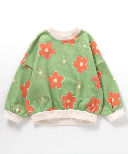 BREEZE（ブリーズ）の「POP総柄トレーナー（スウェット・キッズ・グリーン/レッド/オレンジ/ラベンダー/サックスブルー/ブラック/オフホワイト・140/130/120/110/100/90/80）」の10枚目の写真