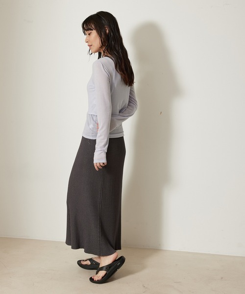 NERGY（ナージー）の「【SET】カシミアシルクレイヤードトップス（アンサンブル・レディース・オフホワイト/ブラック/ラベンダー/オレンジ・FREE）」の13枚目の写真