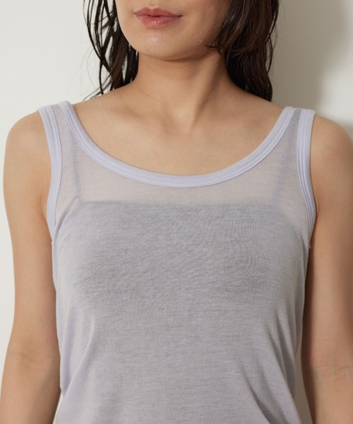 NERGY（ナージー）の「【SET】カシミアシルクレイヤードトップス（アンサンブル・レディース・オフホワイト/ブラック/ラベンダー/オレンジ・FREE）」の6枚目の写真