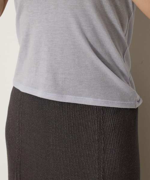 NERGY（ナージー）の「【SET】カシミアシルクレイヤードトップス（アンサンブル・レディース・オフホワイト/ブラック/ラベンダー/オレンジ・FREE）」の8枚目の写真