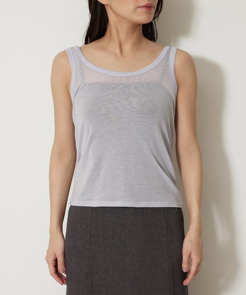 NERGY（ナージー）の「【SET】カシミアシルクレイヤードトップス（アンサンブル・レディース・オフホワイト/ブラック/ラベンダー/オレンジ・FREE）」の9枚目の写真