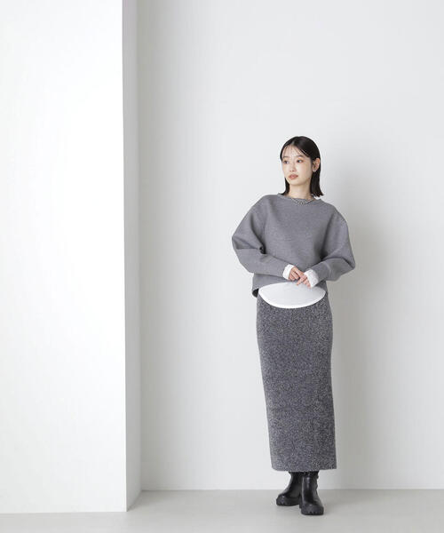 NATURAL BEAUTY BASIC(ナチュラルビューティーベーシック)の「◇【Oggi掲載】ダンボールシリーズ クロップドフォルムプルオーバー(スウェット・レディース・オフホワイト/チャコールグレー/グレー・FREE)」の12枚目の写真